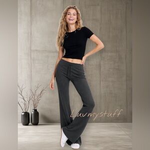 Lululemon Wide Leg Pants in Coal Gray